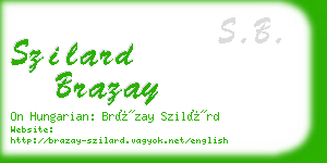 szilard brazay business card